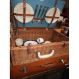 Sirram Wicker Hamper and Vintage Case