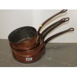 4x Copper Pans