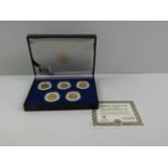 Cased Gold Plated Statehood Quarter Dollars