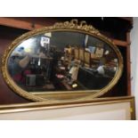 Oval Gilt Framed Mirror