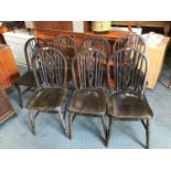 Set of 7x Wheel Back Chairs