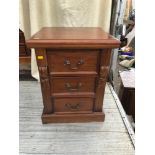 Good Quality Hardwood Three Drawer Bedside