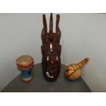 Treen African Wall Hanging etc