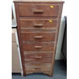 Oak Chest of Six Drawers