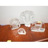 Glass Paperweights - Animals