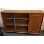 Retro Glazed Bookcase with Cupboard