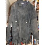 Mens Suede Jacket with Tassels