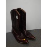Leather Cowboy Boots - Size 7
