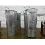 4x Galvanised Planters