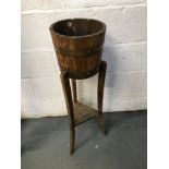 Coopered Barrel Planter