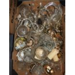 Box of Glass Lustre Light Parts