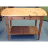 Pine Table with Single Drawer