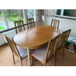 Modern Extending Dining Table and 6x Matching Chairs