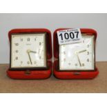 2x Smiths Travel Alarm Clocks