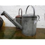 2x Galvanised Watering Cans