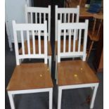 Set of 4x Part Painted Chairs