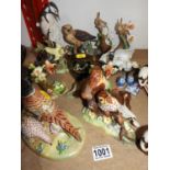 Animal Ornaments to include Crown Staffordshire