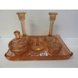 Glass Dressing Table Set