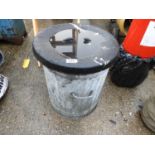 Galvanised Lidded Dustbin