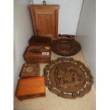 Treen Boxes and Wall Plates