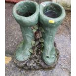 Concrete Garden Boot Planter