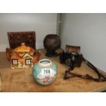 Old Camera, Chinese Vase and Ginger Jar etc