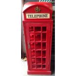 Novelty Telephone Box Wine Cabinet