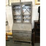 Painted Shabby Chic Glazed Bureau Bookcase