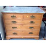 Marble Topped Chest of Two over Three Drawers
