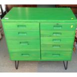 Painted Chest of Ten Drawers