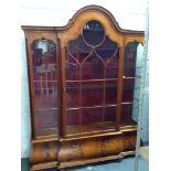 Glazed Reproduction Bombe Display Cabinet