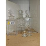 3x Decanters and 2x Stoppers