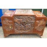 Carved Chinese Camphor Wood Box