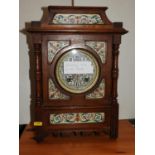 Unusual Mantel Clock with Painted Detail