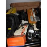 Box of Cameras and Camera Parts