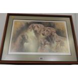 Framed Mick Cawston Print - Dogs