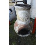Terracotta Chiminea on Stand