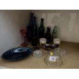 Quantity of Glass Bottles and Jelly Mould etc