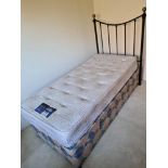 Single Divan Bed with Metal Headboard