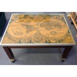 Coffee Table with Map Design