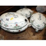 3x Tureens