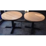 2x Circular Pub Type Tables