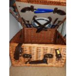 Wicker Hamper and Contents