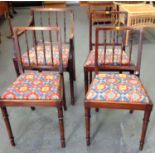4x Upholstered Dining Chairs (One of which is a Carver)