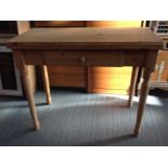 Pine Hall Table with Drawer