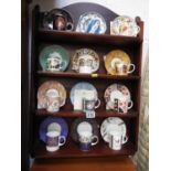 Coalport Museum Historic Coffee Cup Collection and Display Stand