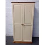 Part Painted Pine Wardrobe