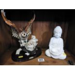 Owl Ornament and Buddha Ornament