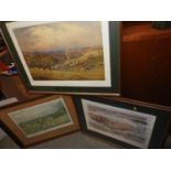 3x Framed Hunting Pictures
