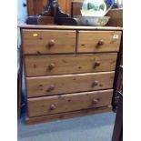 Pine Two over Three Chest of Drawers